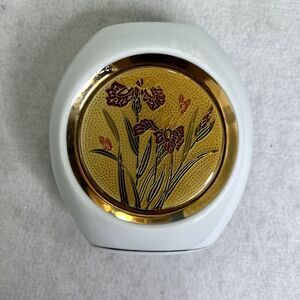 Art of Cloisonne 24k Edged Floral Vase